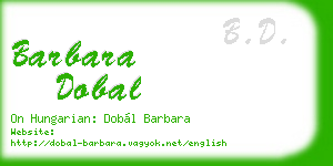 barbara dobal business card